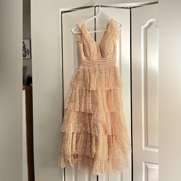 JJs House Dresses Jjs House Gold Layered Dress Poshmark